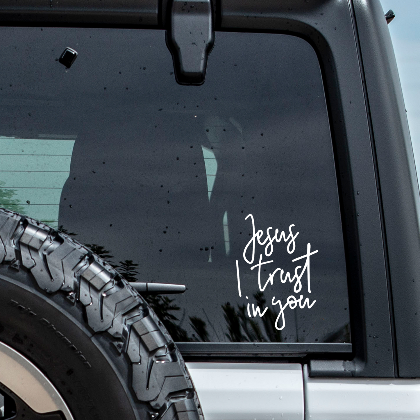 Jesus I Trust in You Car Decal