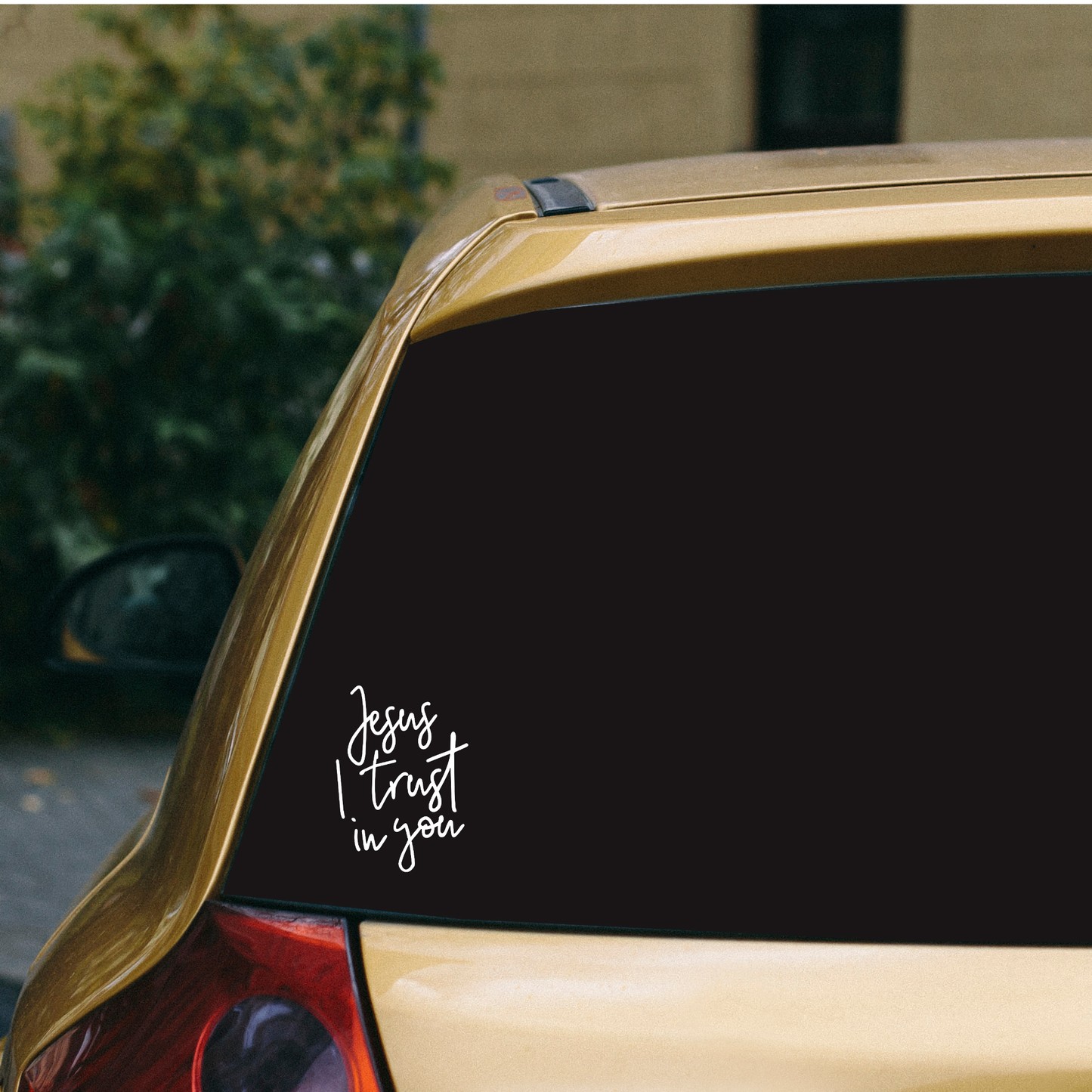 Jesus I Trust in You Car Decal