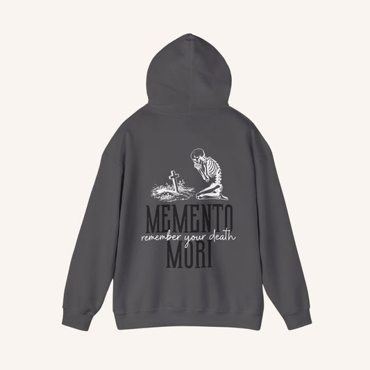 a sweatshirt with the words, mementoo, and a cat on it