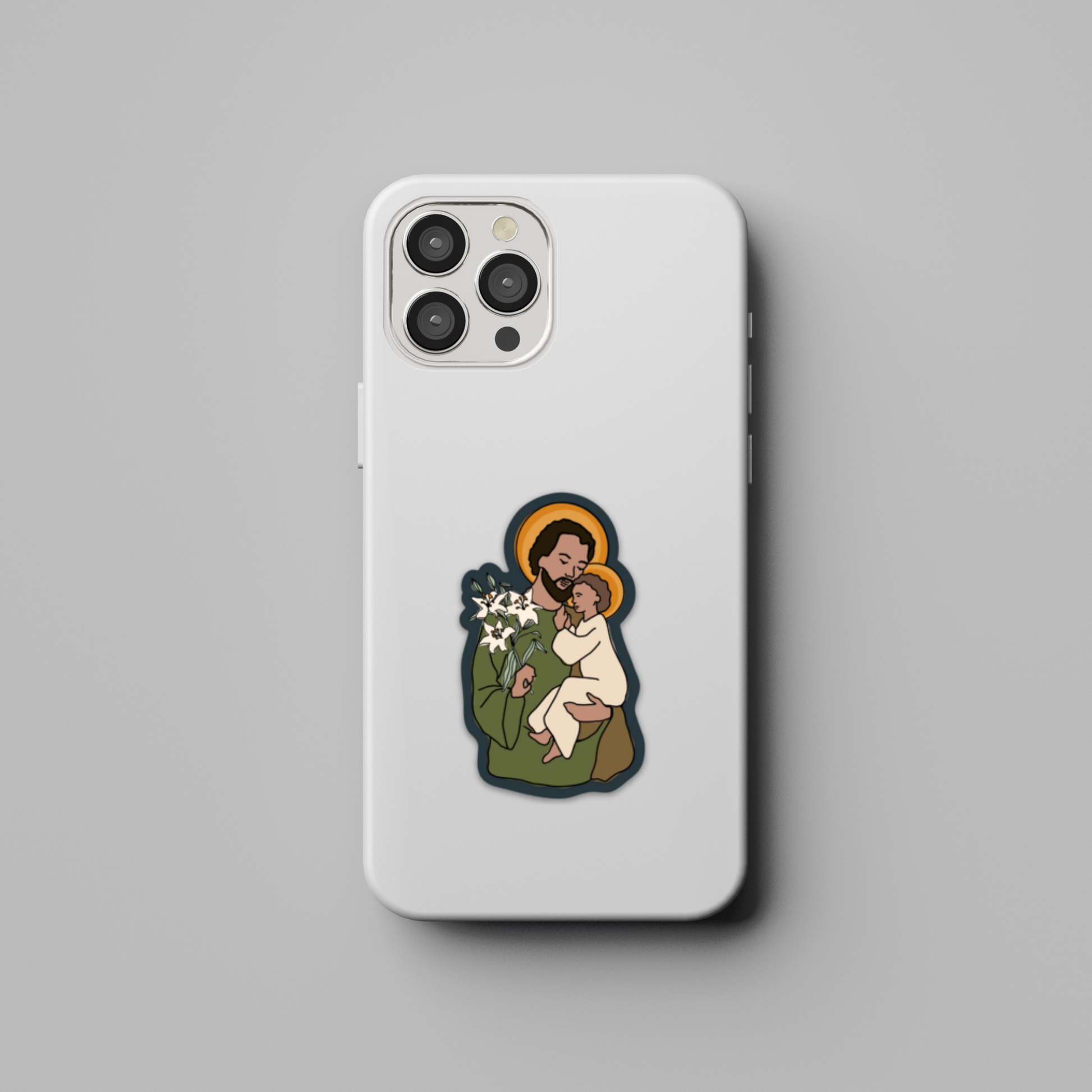 a phone case with a picture of a person holding a flower