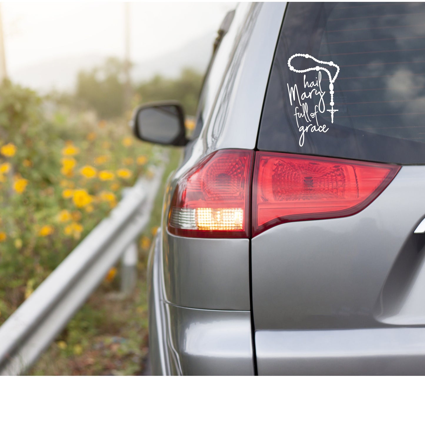 Hail Mary Prayer Car Decal