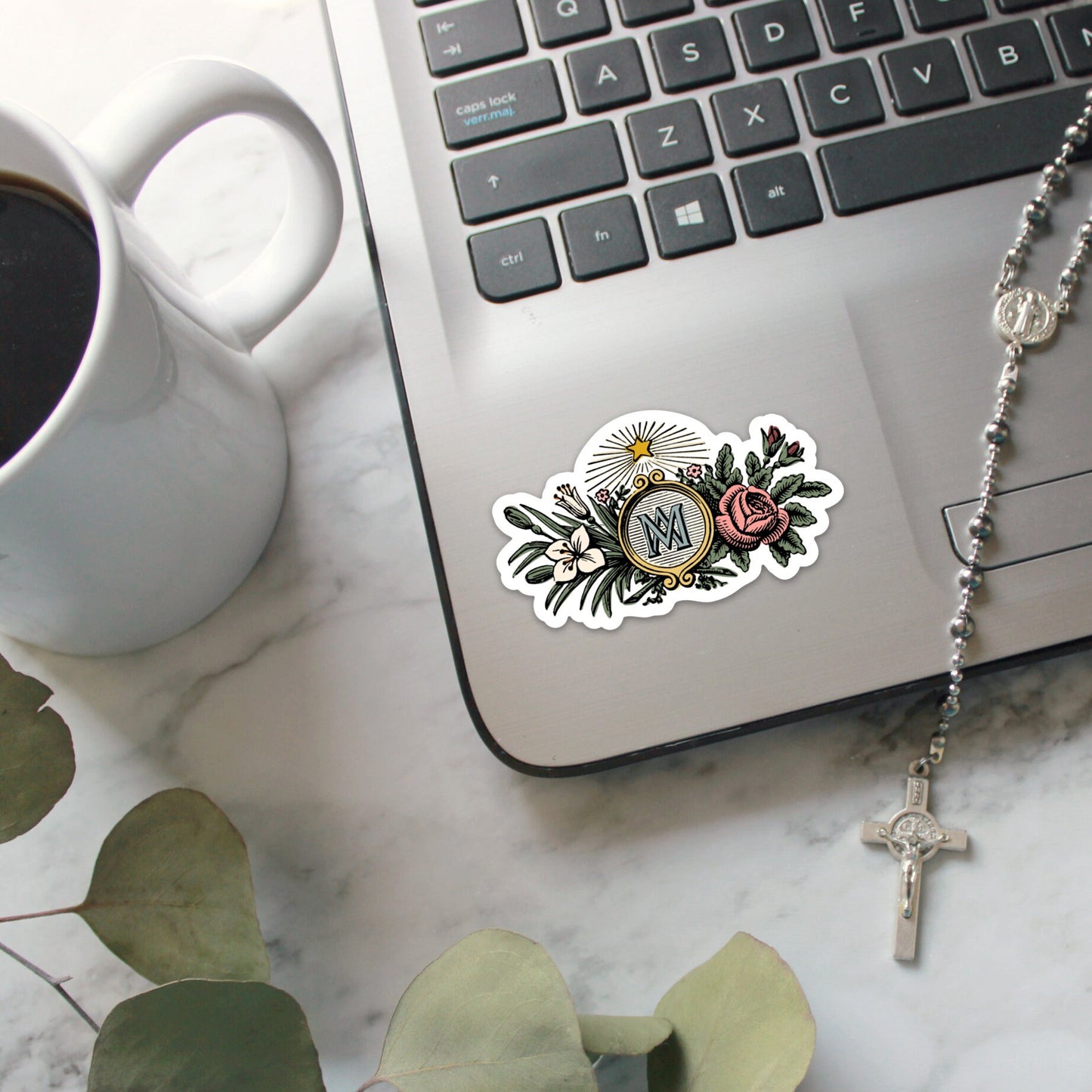 Floral Crown of Mary Sticker