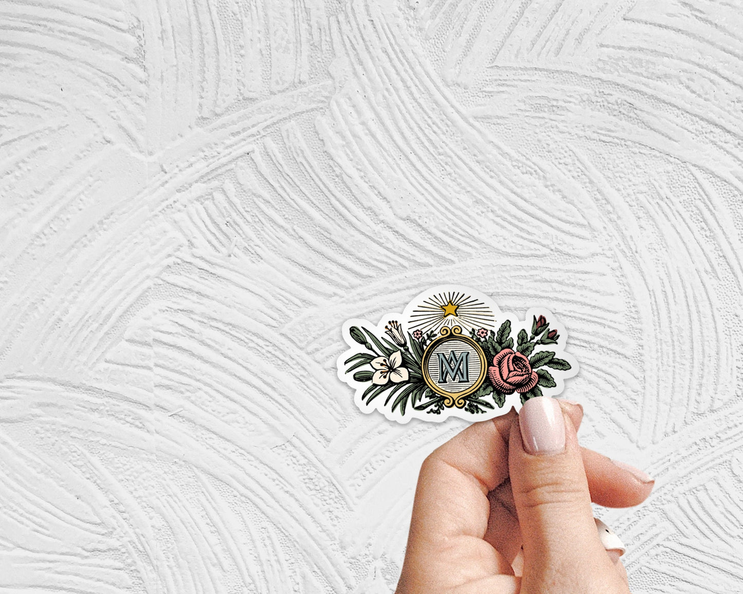 Floral Crown of Mary Sticker