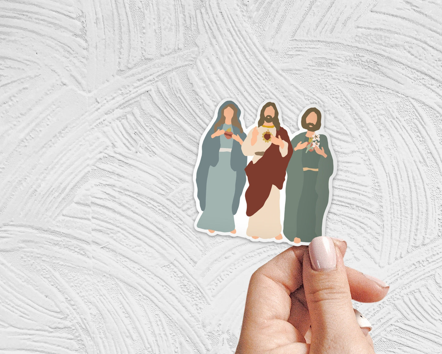 Jesus, Mary and Joseph JMJ  Catholic Sticker