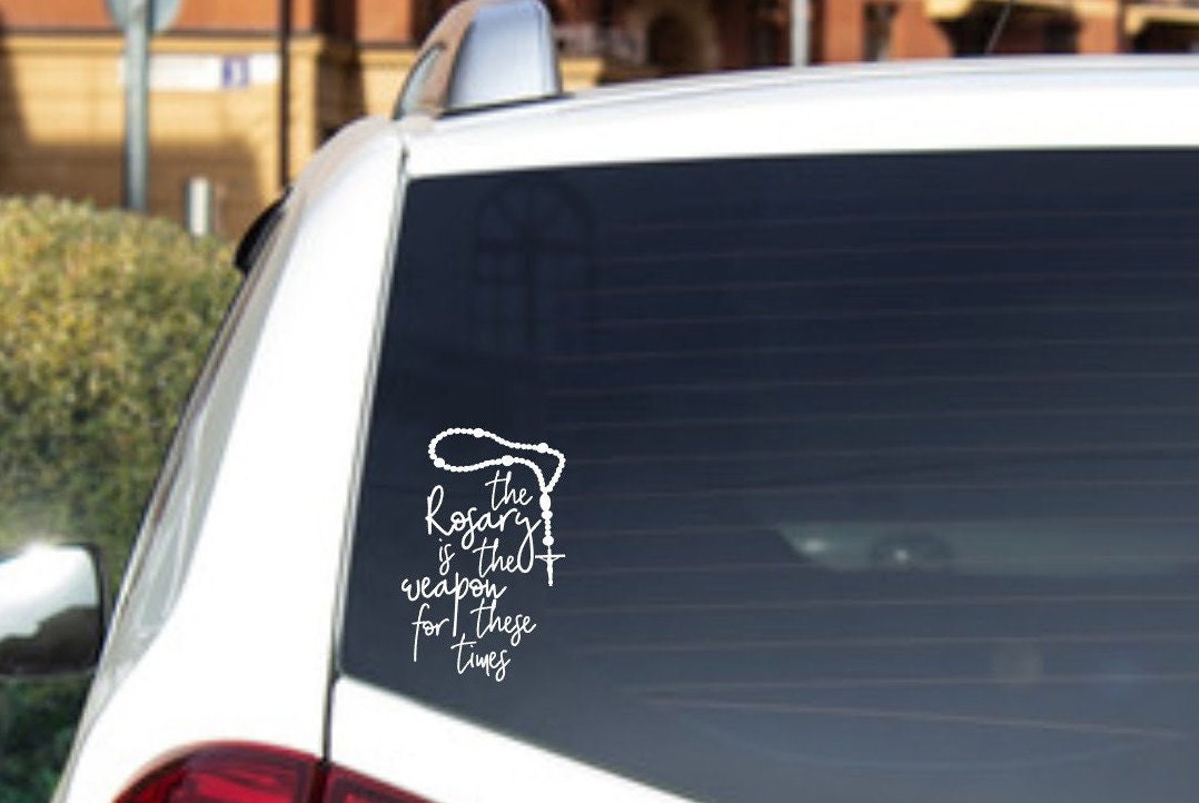 St. Padre Pio Rosary Car Decal