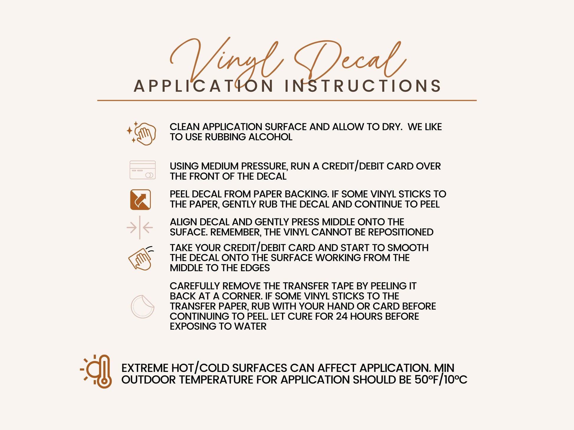 a menu with instructions for application instructions